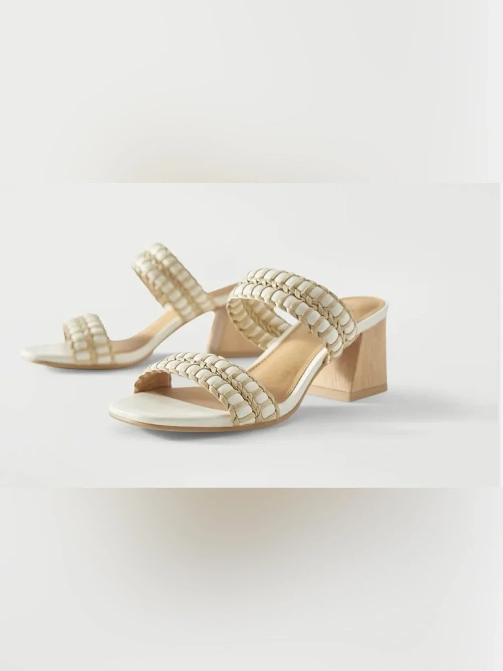 Time and Tru Women's Woven Double Band Sandals Size 11 - Picture 3 of 8